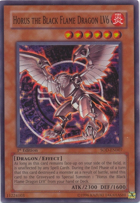 Horus the Black Flame Dragon LV6, Soul of the Duelist · SOD-EN007