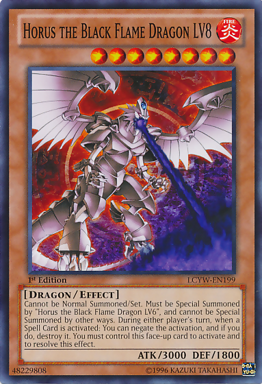 Horus the Black Flame Dragon LV8, Legendary Collection 3: Yugi's World Mega Pack · LCYW-EN199