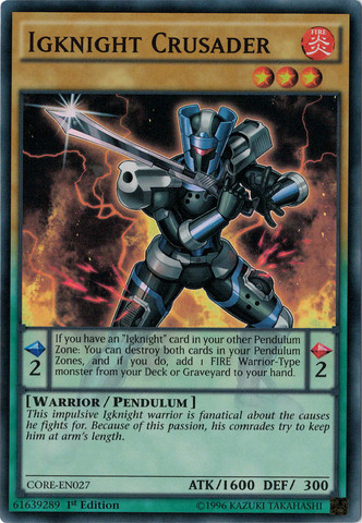 Igknight Crusader, Clash of Rebellions Sneak Peek Participation Card · CORE-EN027