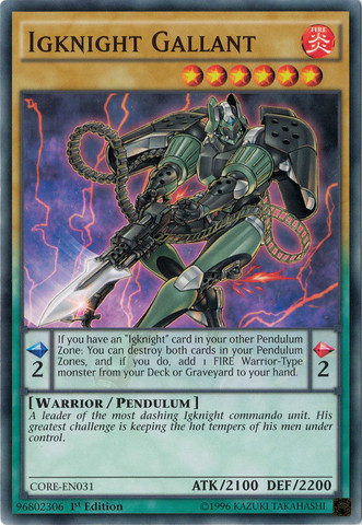 Igknight Gallant, Clash of Rebellions Sneak Peek Participation Card · CORE-EN031