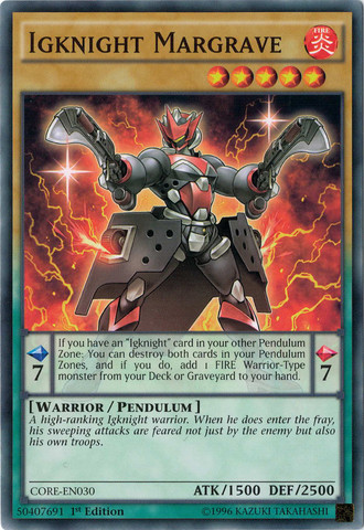 Igknight Margrave, Clash of Rebellions Sneak Peek Participation Card · CORE-EN030