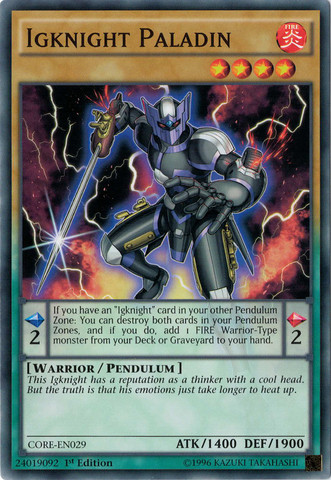 Igknight Paladin, Clash of Rebellions Sneak Peek Participation Card · CORE-EN029