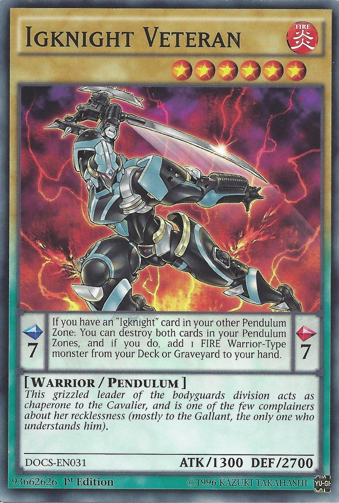 Igknight Veteran, Dimension of Chaos Sneak Peek Participation Card · DOCS-EN031