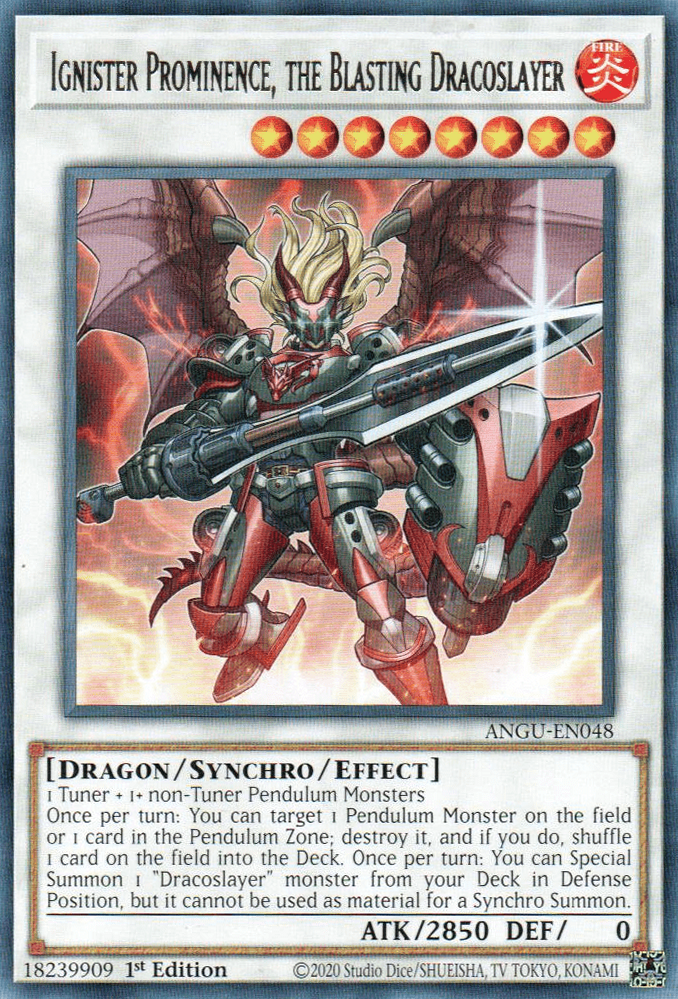Ignister Prominence, the Blasting Dracoslayer, Ancient Guardians · ANGU-EN048