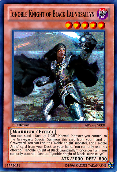Ignoble Knight of Black Laundsallyn, Abyss Rising Sneak Peek Participation Card · ABYR-EN000