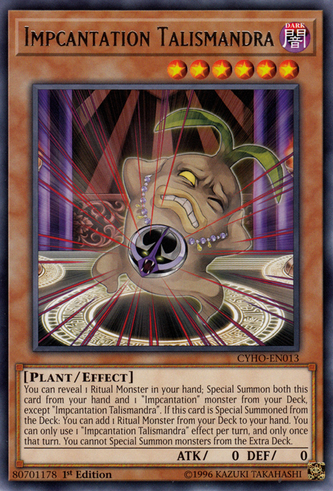 Impcantation Talismandra, Cybernetic Horizon Sneak Peek Participation Card · CYHO-EN013