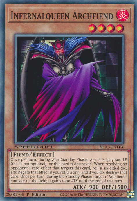 Infernalqueen Archfiend, Speed Duel GX: Duelists of Shadows · SGX3-ENE04