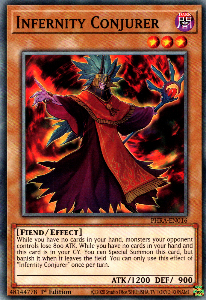 Infernity Conjurer, Phantom Rage Premiere! promotional card · PHRA-EN016