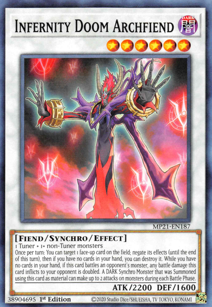 Infernity Doom Archfiend, 2021 Tin of Ancient Battles · MP21-EN187