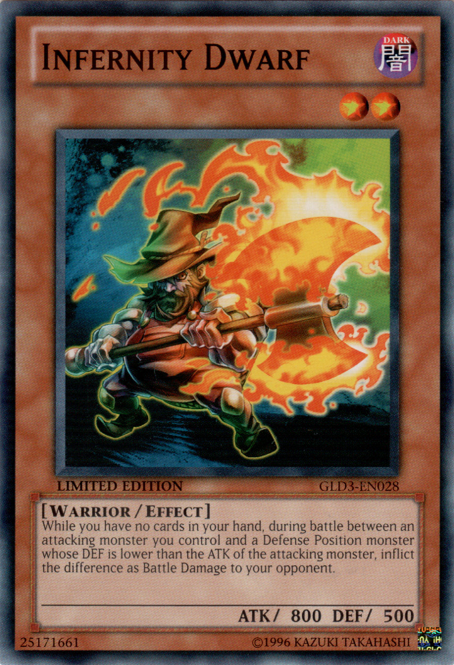 Infernity Dwarf, Gold Series 3 · GLD3-EN028