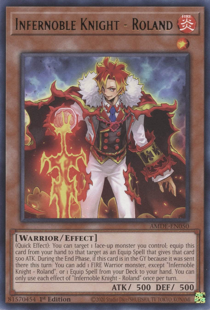 Infernoble Knight - Roland, Amazing Defenders · AMDE-EN050