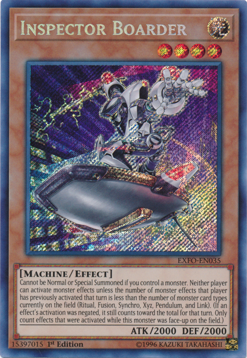 Inspector Boarder, Extreme Force Sneak Peek Participation Card · EXFO-EN035