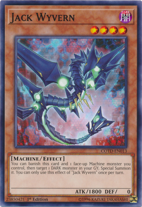 Jack Wyvern, Code of the Duelist Sneak Peek Participation Card · COTD-EN013