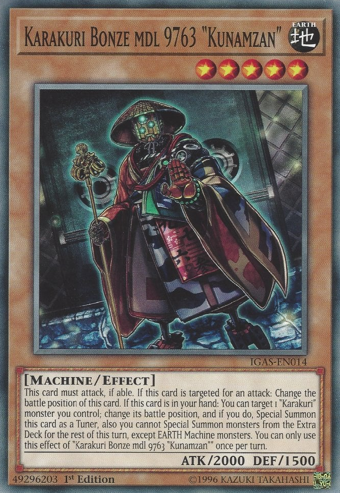 Karakuri Bonze mdl 9763 "Kunamzan", Ignition Assault Sneak Peek Participation Card · IGAS-EN014