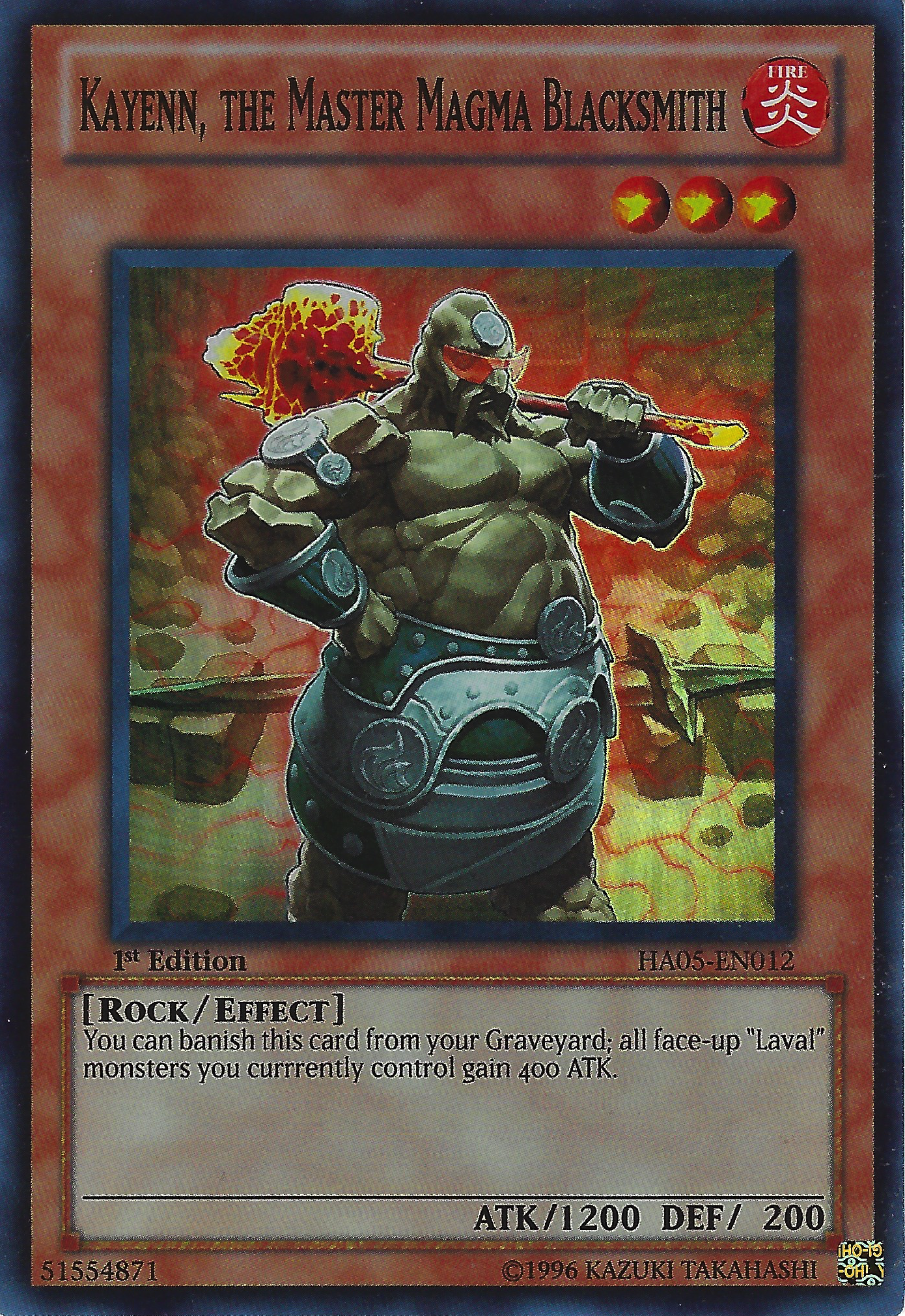 Kayenn, the Master Magma Blacksmith, Hidden Arsenal 5: Steelswarm Invasion · HA05-EN012