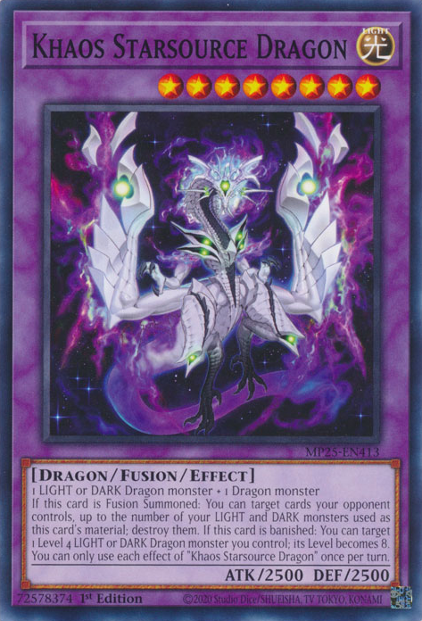 Khaos Starsource Dragon, 2025 Mega-Pack Tin · MP25-EN413