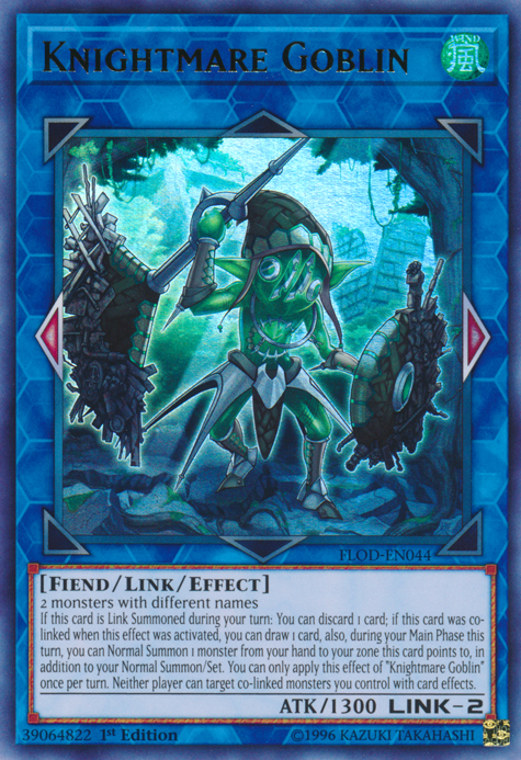 Knightmare Goblin, Flames of Destruction Sneak Peek Participation Card · FLOD-EN044