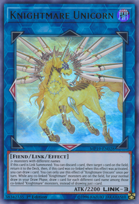 Knightmare Unicorn, 2019 Gold Sarcophagus Tin Mega Pack · MP19-EN028