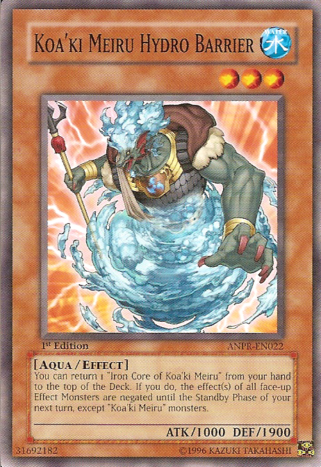 Koa'ki Meiru Hydro Barrier, Ancient Prophecy Sneak Peek Participation Card · ANPR-EN022