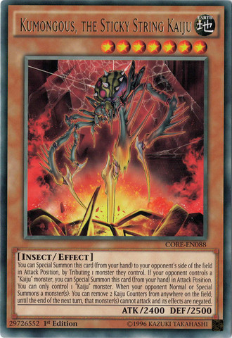 Kumongous, the Sticky String Kaiju, Clash of Rebellions Sneak Peek Participation Card · CORE-EN088