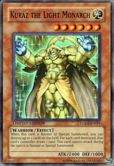 Kuraz the Light Monarch, Light of Destruction Sneak Peek Participation Card · LODT-ENSE1