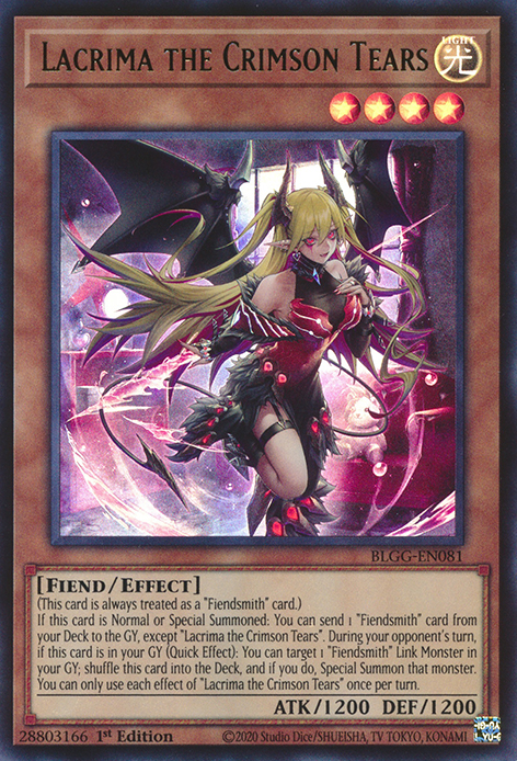Lacrima the Crimson Tears, Battles of Legend: Glorious Gallery · BLGG-EN081