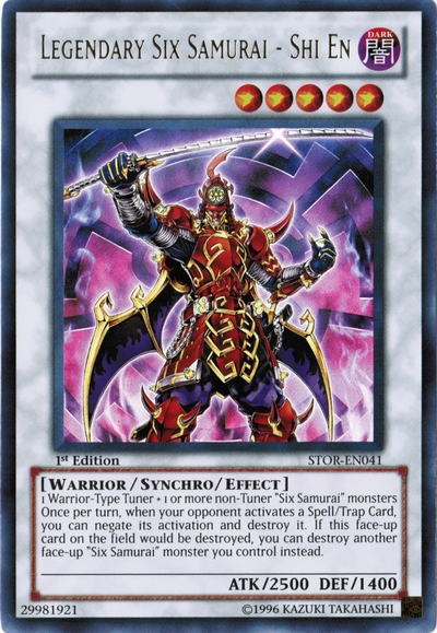 Legendary Six Samurai - Shi En, Storm of Ragnarok Sneak Peek Participation Card · STOR-EN041