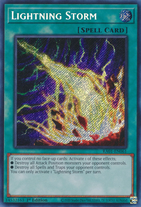 Lightning Storm, 25th Anniversary Rarity Collection · RA01-EN061