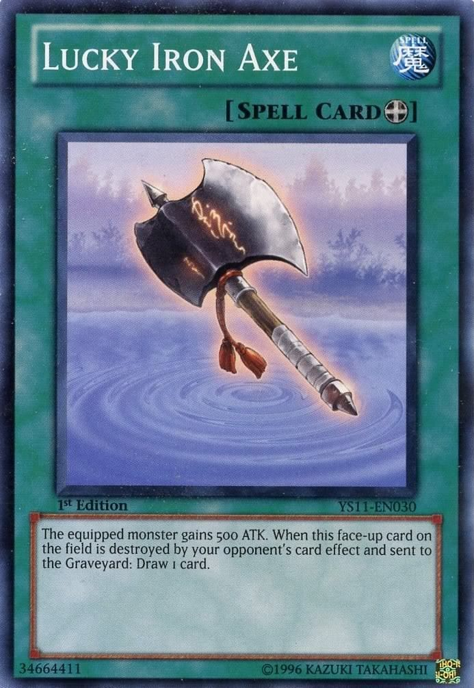 Lucky Iron Axe, Starter Deck: Dawn of the Xyz · YS11-EN030