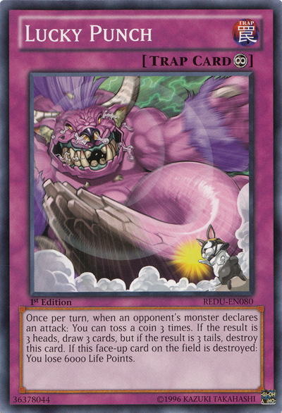 Lucky Punch, Return of the Duelist Sneak Peek Participation Card · REDU-EN080