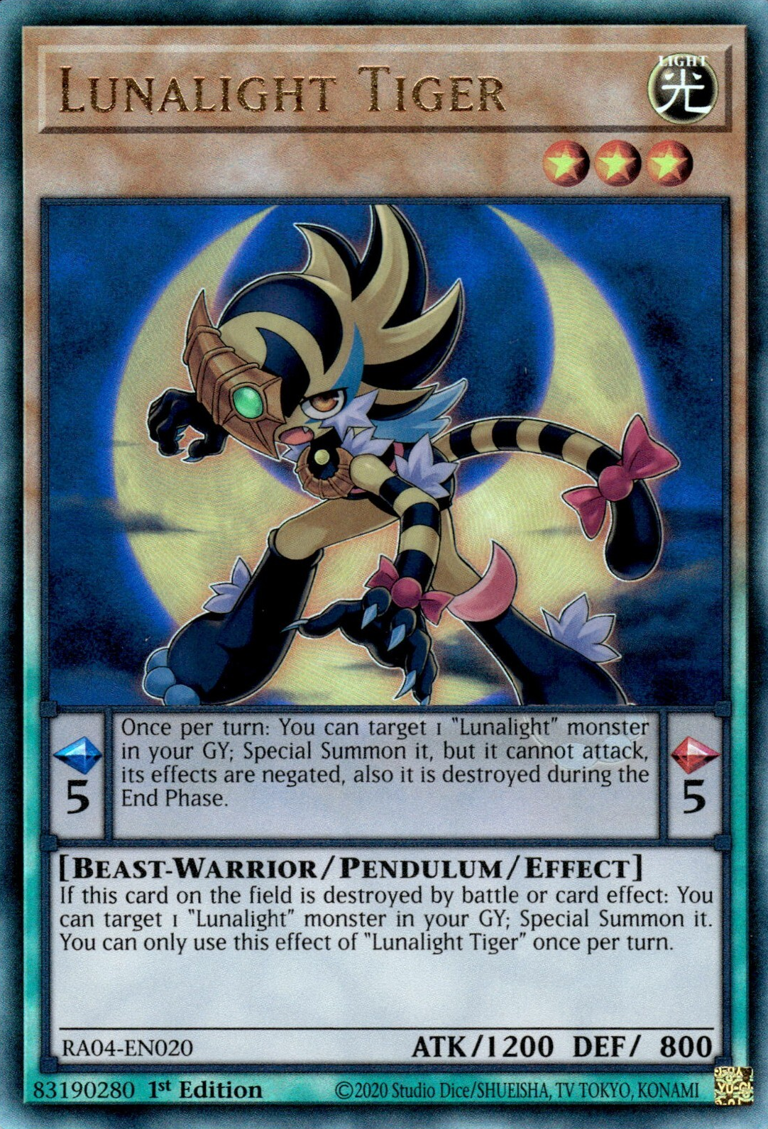 Lunalight Tiger, Quarter Century Stampede · RA04-EN020