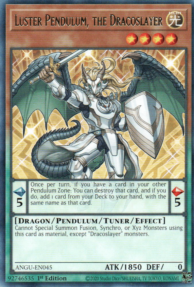 Luster Pendulum, the Dracoslayer, Ancient Guardians · ANGU-EN045
