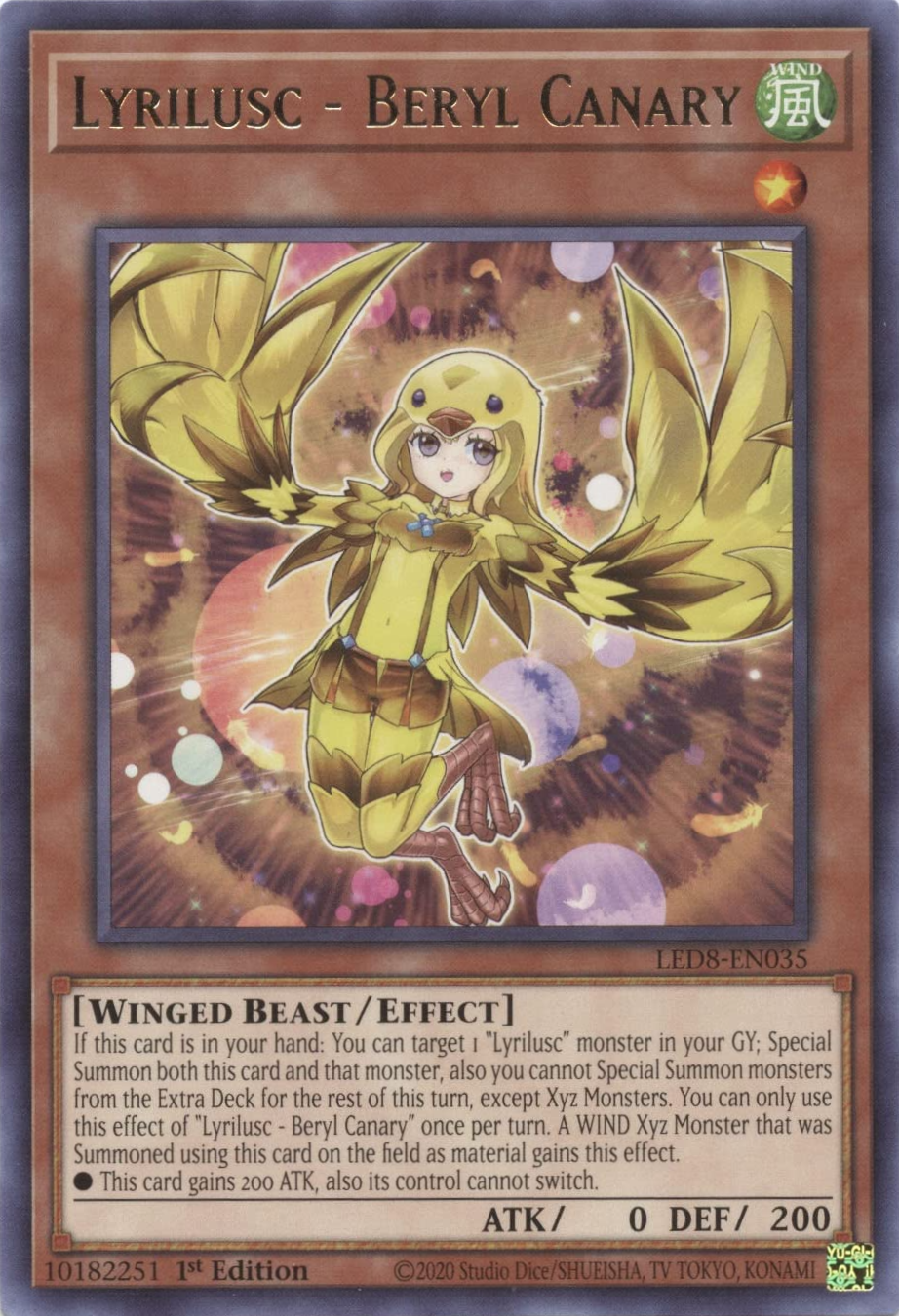Lyrilusc - Beryl Canary, Legendary Duelists: Synchro Storm · LED8-EN035
