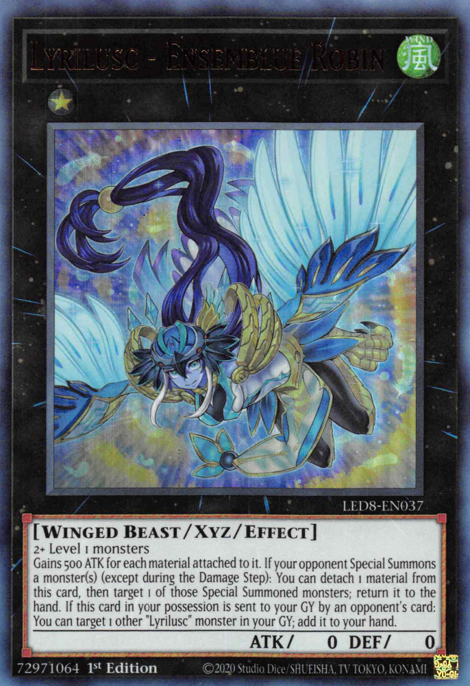 Lyrilusc - Ensemblue Robin, Legendary Duelists: Synchro Storm · LED8-EN037