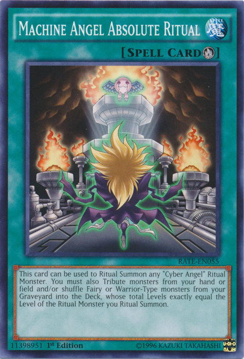 Machine Angel Absolute Ritual, Raging Tempest Sneak Peek Participation Card · RATE-EN055