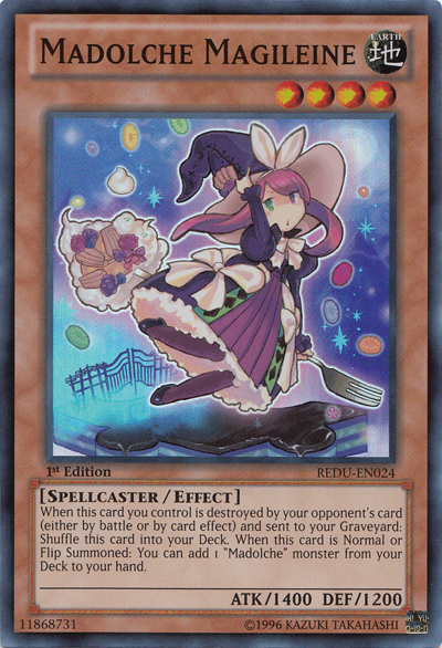 Madolche Magileine, Return of the Duelist Sneak Peek Participation Card · REDU-EN024