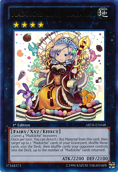 Madolche Queen Tiaramisu, Abyss Rising Sneak Peek Participation Card · ABYR-EN048
