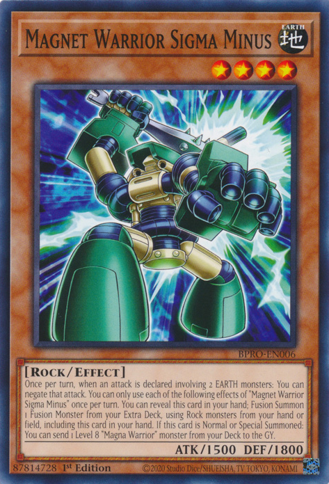 Magnet Warrior Sigma Minus, Burst Protocol · BPRO-EN006