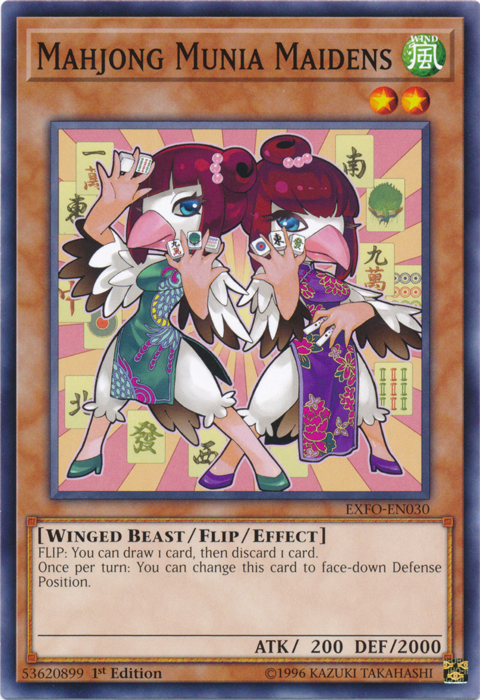 Mahjong Munia Maidens, Extreme Force Sneak Peek Participation Card · EXFO-EN030