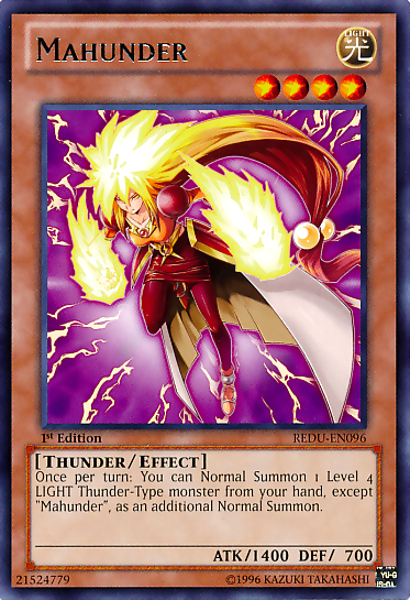 Mahunder, Return of the Duelist Sneak Peek Participation Card · REDU-EN096