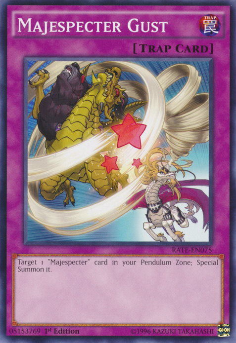 Majespecter Gust, Raging Tempest Sneak Peek Participation Card · RATE-EN075