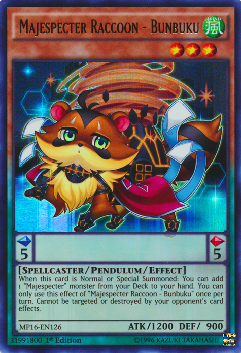 Majespecter Raccoon - Bunbuku, 2016 Mega-Tin Mega Pack · MP16-EN126