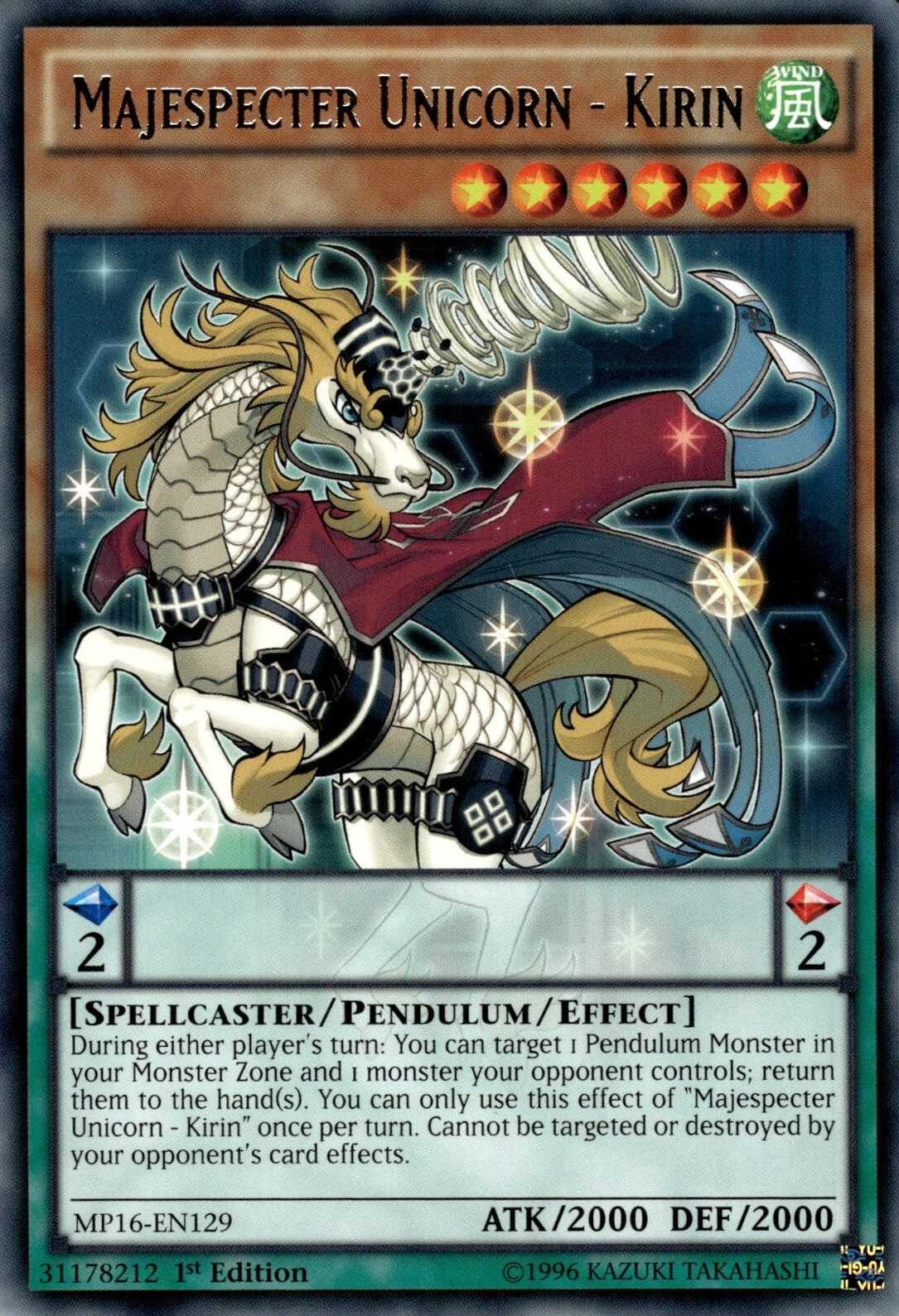 Majespecter Unicorn - Kirin, 2016 Mega-Tin Mega Pack · MP16-EN129