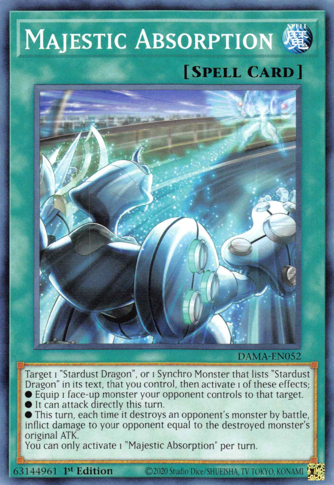 Majestic Absorption, Dawn of Majesty Premiere! promotional card · DAMA-EN052