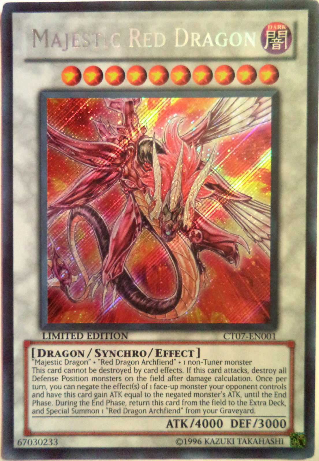 Majestic Red Dragon, Collectible Tins 2010 Wave 1 · CT07-EN001