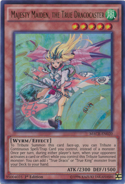 Majesty Maiden, the True Dracocaster, Maximum Crisis Sneak Peek Participation Card · MACR-EN020