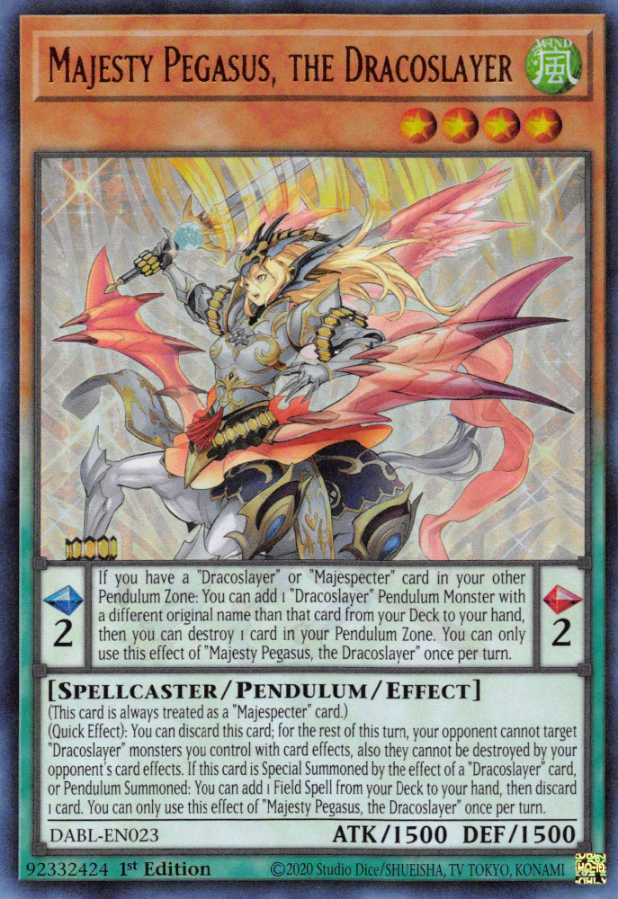 Majesty Pegasus, the Dracoslayer, Darkwing Blast · DABL-EN023