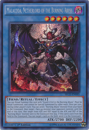 Malacoda, Netherlord of the Burning Abyss, Secrets of Eternity Sneak Peek Participation Card · SECE-EN085