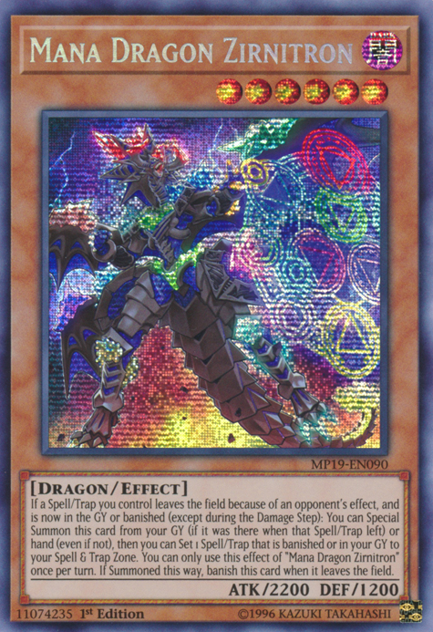 Mana Dragon Zirnitron, 2019 Gold Sarcophagus Tin Mega Pack · MP19-EN090