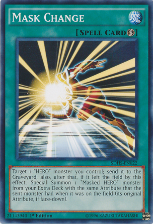 Mask Change, HERO Strike Structure Deck · SDHS-EN022